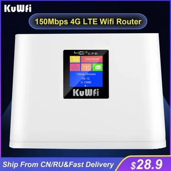 KuWFi 4G Router Wifi SIM-Kaart 150Mbps Draadloze Wi-Fi-Router Thuis Hotspot 4G CPE WAN-LAN WIFI Modem Router