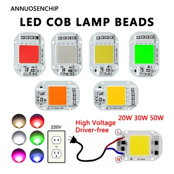 LED COB Lamp Kralen 20W 30W 50W Hoge Spanning Bestuurder-een Gratis AC 110V-220V Anti-Surge Volledige Spectrum Chip Voor de Groei van Planten vloedlicht
