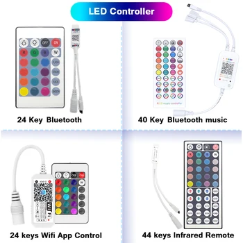 LED IR 24 44 Toetsen Toetsen Controller Bluetooth Muziek Led Controller Dimmer LED Verlichting IR-Afstandsbediening DC12V Voor RGB Kerst LED Strip