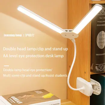 LED Leren Gewijd Bureau Lamp Clip-on Bescherming van de Ogen studentenflat Bed Lezen USB-Clip Type Klem Lamp