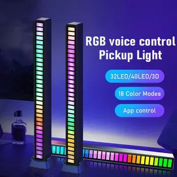 LED Licht RGB Sound Control Light Pick-up Ritme Lichte Muziek carkit Muziek USB omgevingslicht Ritme Licht voor DJ Disco Auto Lamp