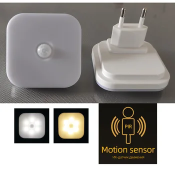 LED Nacht muur Lamp Met EU Plug Smart Motion Sensor Home Trap Wc-Gang-WC Bedside Lamp Gang Pad A11