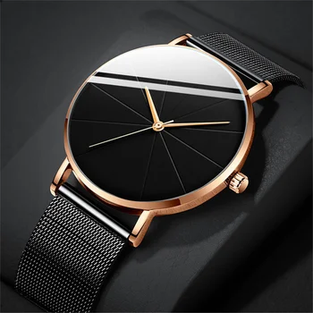 Men ' s Ultra Dunne, Minimalistische Luxe Business Sport Horloges 2023 Fashion Stalen Mesh Band Quartz Horloge Voor Mannen Horloge Klok