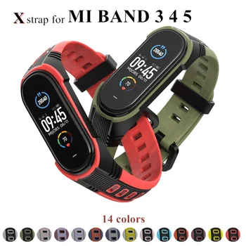 Mi Band 5 4 3 Band X Riem Voor De Xiaomi Mi-Band 4 Siliconen Armband Voor Xiaomi Mi Band3 De Band Van Het Horloge Compatibel Armband