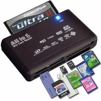 Mini Geheugen Cardreader All in One Kaartlezer USB 2.0 480 mbit / s Card Reader TF MS M2 XD CF Micro SD Reader Kaarder