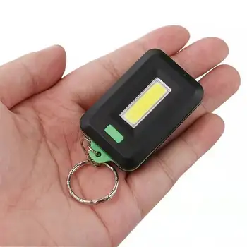 Mini LED Zaklamp Draagbare Cob Sleutelhanger Led Licht Auto Onderhoud, Verlichting Buiten, Met Karabijnhaak Voor de Camping Wandelen Vissen
