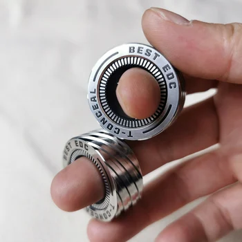 Monteur Ring-Lid EDC Fidget Spinner Roestvrij Staal Vingertop Gyro Ratchet Metalen Fidget Schuifregelaar Volwassen Bureau Speelgoed