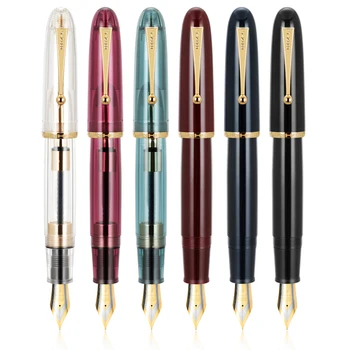 Nieuwe 3PCS Jinhao 9019 vulpen #8 Extra fijn / Fijn / Medium Penpunt, Groot Formaat Hars Schrijven van Pen & Groot Vermogen Converter