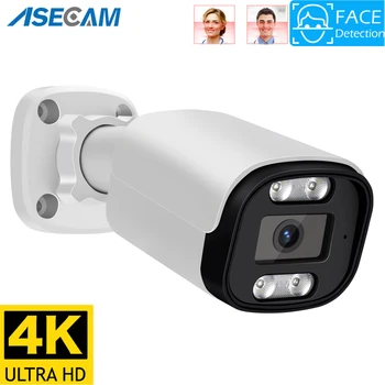 Nieuwe 8MP 4K IP Camera Outdoor Ai gezichtsherkenning H. 265 Onvif RTSP Kleur Night Vision POE Menselijke Audio Security Camera Xmeye