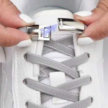 Nieuwe Magnetische Sluiting Veters zonder banden Elastische Veter Sneakers Zonder Stropdas, veters Kinderen Volwassen Vlakke Veter voor je Schoenen Accessoires