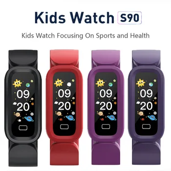 Nieuwe Smart Watch Kinderen S90 Wekker Hartslag Slaap Monitor Sport Stappenteller Waterdichte kinder Horloge Kids Armband Band