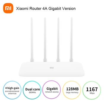 Nieuwe Xiaomi Mi-Router 4A Gigabit Versie 2.4 GHz en 5 ghz WiFi 1167Mbps WiFi Repeater 128MB DDR3 High Gain 4 Antennes Network Extender