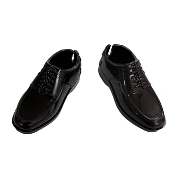 NK 1 Paar Zwarte Schoenen Prins Voor de Ken Pop 1/6 Mannelijke Pop Accessoires Business Schoenen Voor Barbie Vriendje Ken Doll