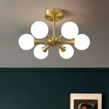 Nordic LED Kroonluchter voor de Keuken, Woonkamer, Eetkamer, Moderne Glazen bol Hangen Hanglamp binnenverlichting Inrichting Inrichting