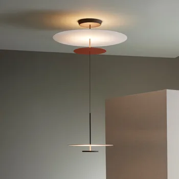 Nordic ronde eetkamer kroonluchter moderne slaapkamer bed vliegende schotel Hanger Hangende lamp bar mode-light verlichting armatuur