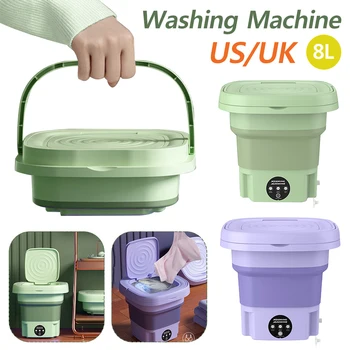 Opvouwbare Wasmachine Met het Drogen van Ondergoed Slip Sokken 12W 3 Modi 8L Automatische Wasmachine Met Spinnen Drogen Wasmachine