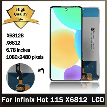 Origineel Voor Infinix Hot 11s X6812 Display Touch Screen Assemblage van de Becijferaar Voor Infinix Hot 11s NFC X6812B LCD-Vervangende Onderdelen