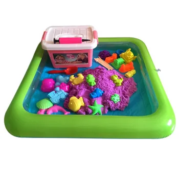 Overdekte Multifunctionele Opblaasbare Zand Lade Speelgoed voor Kinderen Spelen Zand boetseren Levert Slijm Tabel Educatieve Accessoires