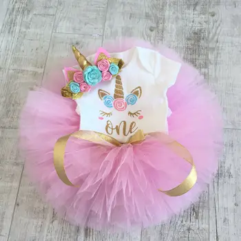Pudcoco 2019 Nieuwe Aankomst 3PCS Baby Meisjes 1e Verjaardag Outfit Party Rok Romper Cake Smash Tutu Jurk Set