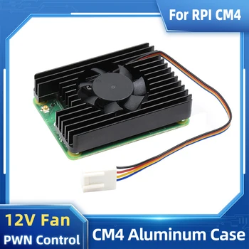 Raspberry Pi CM4 Aluminium behuizing Gepantserde Shell met 12V 3007 PWN Controle Ventilator Koellichamen voor Pi te Berekenen Module 4