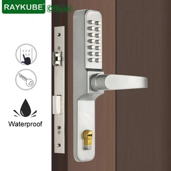 RAYKUBE Wachtwoord voor de Digitale Code van het deurslot Mechanische Code van de Waterdichte Outdoor Gebruik Insteekslot Voor toegangsdeuren R-480A