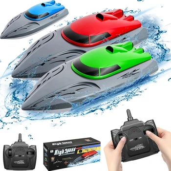 Rc Boot 2.4 G Hoge Snelheid 20 km/h Afstandsbediening Boot Oplaadbare Waterproof Anti-botsing Bescherming Speelgoed voor Kinderen