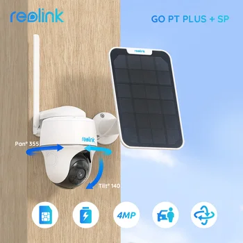 Reolink 2K 4G LTE Batterij 4MP Camera PIR Motion Cam AI Dier Detectie 2-Weg Audio Outdoor 4K Security Camera ' s met zonnepaneel