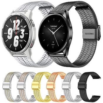 Roestvrij Staal Horlogeband Voor Xiaomi Kijken S1 Actieve Smartwatch Polsband Voor Xiaomi Kijken S2 42/46 mm Mi Horloge Kleur Metalen Armbanden