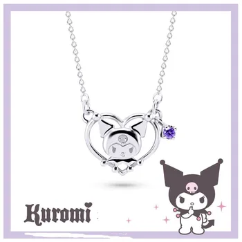 Sanrio Kuromi Ketting Ring I. Love.Kuromi Ketting Kawaii Sieraden Niche Fashion Cartoon Prachtige Sieraden Vriend Cadeau