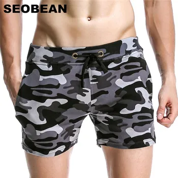 SEOBEAN Camouflage korte Broek heren Casual Shorts Fitness Mannen, Bermuda van Katoen Jogger Joggingbroek