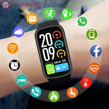 Siliconen Sport Smart Watch van Mannen, Vrouwen Smartwatch Fitness Horloge Voor Android, IOS bloeddruk hartslagmeter Waterdicht Klok