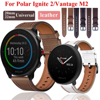 Slimme Horloge Bandjes Leder 20/22mm Voor Polar Ignite 2/Grit X Pro/Vantage M2 Sport Bands Armband Armbanden Accessoires