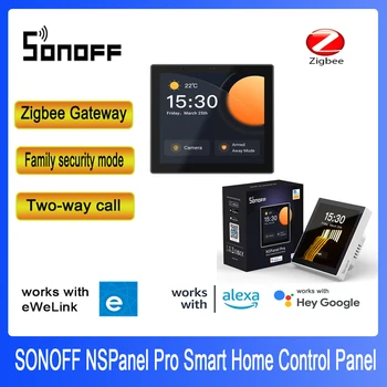 SONOFF NSPanle Pro Smart Home Control Panel Zigbee-Gateway met Homesecurity Aspower Verbruik Statistieken Call Intercom