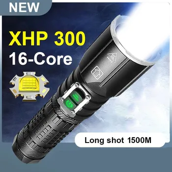 Super XHP300 Meest Krachtige LED Zaklamp met USB-Oplaadbare Zaklamp XHP100 High Power Led Zaklamp 18650 Hand Licht van de Lamp