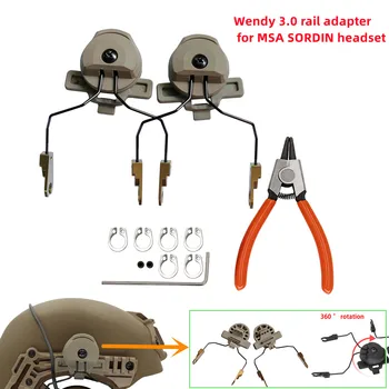 Tactische Headset Beugel Wendy Rail Adapter voor het Team van Wendy Helm Rail 2.0 3.0 voor de Tactische Headset MSA SORDIN Schieten Oorkussens