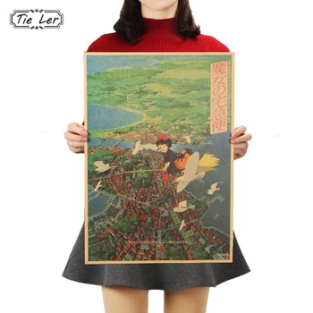 TIE LER Klassieke Animatie Film Kraft Papier Poster Indoor Decoratie muursticker Schilderij Behang 36 X 51,5 cm