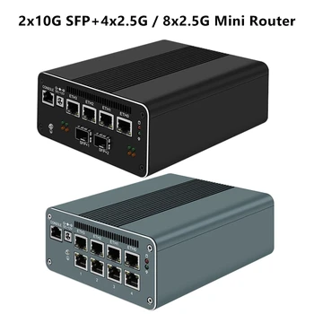 Topton Nieuwe 4x Intel i226-V Soft Router 2*10G SFP 8x 2,5 G LAN i7-10510U NVMe 6*SATA Firewall-Appliance Mini PC Proxmox Server