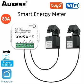 Tuya WiFi Slimme Energiemeter Bidirection 1/2 Kanaal Smart Life Controle Zonne-Energie Geproduceerd Verbruikt Monitor Power-Monitor Smart Home