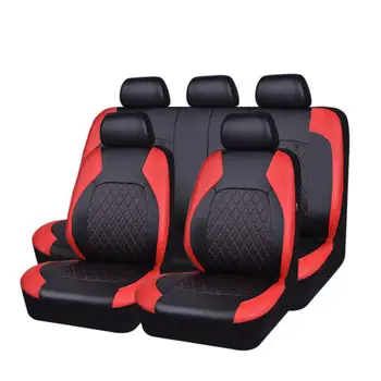 Universal PU Lederen Auto stoelhoezen Airbag Compatibele Universele Past in de Meeste Auto SUV Auto-Accessoires, Vijf-zitbekleding kussenset