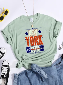 Urban Street New York City Opgericht In 1980 Tee Shirts Essential Tee Tops Trend Zomer Looset-Shirts All-Matchwomen T-Shirt