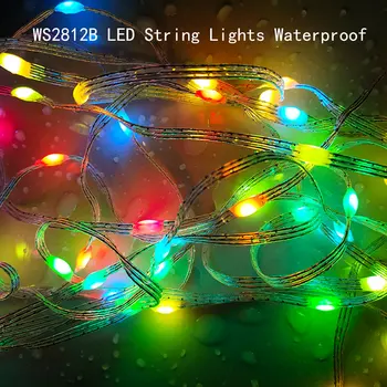 USB 5V WS2812B LED String WS2812 Individueel Adresseerbare RGB Droom Kleur Kerstfeest Verjaardag Verlichting Decoratie Waterdicht