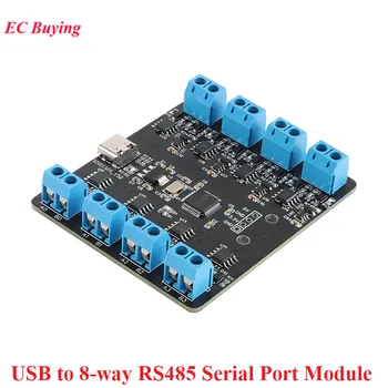 USB-naar-8-weg RS485 Seriële Poort van het Type C tot en met 8-weg-485 Multi-channel UART HUB RS485 Module Raad YR-6028