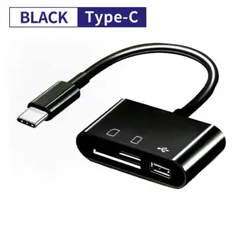 Usb Type C Card Reader Otg-Adapter Micro-Usb-Sd/tf Card Reader Voor Android Telefoon Computer Multi-functie Data Transfer Kabel