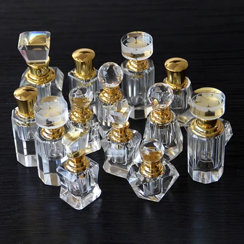 Vintage Crystal Etherische Olie Fles 1-3ml Leeg Navulbare Parfum druppelflacon Auto Fles van het Parfum Cadeau Kristal Decoratie