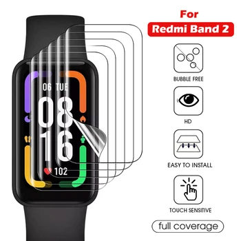 Volledige Gebogen Zachte Hydrogel Film Voor Xiaomi Mi Redmi Band 2 Smartwatch Accessoires Clear Screen Protector Niet Temepered Glas