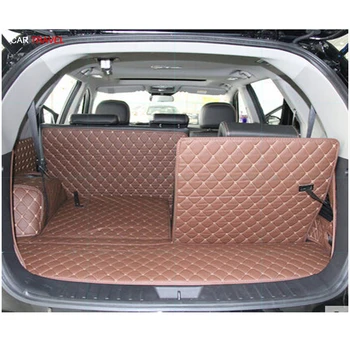 Volledige set kofferbak matten voor de Hyundai Grand Santa Fe 7 zitplaatsen -2013 duurzaam vrachtschip mat boot tapijten voor Grand Santafe 2015