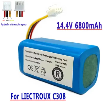 (Voor C30B) Hoge Capaciteit Originele Batterij voor LIECTROUX C30B Robot Stofzuiger, 6800mAh, lithium cel, 1pc/pack