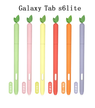 Voor de Samsung Galaxy Tab S6 Lite Potlood Geval Kleurrijke Cover voor Tablet S7 FE S8 S9 Plus Pen Zak Non-slip Bescherming Silicon Sleeve