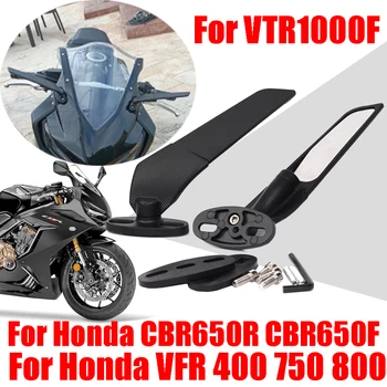 Voor Honda CBR 650 R F 650R 650F VFR 400 750 800 VTR1000F Toebehoren Spiegels Wind Vleugel Verstelbare, Roterende Kant Achteruitkijkspiegel