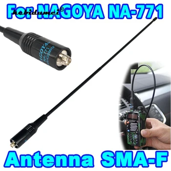 Voor NAGOYA NA-771 SMA-F Vrouwelijke Dubbele Brede Band Handheld Flexibele Antenne voor VHF/UHF 144/430MHz Twee Manier Radio UV-5R Walkie Talkie